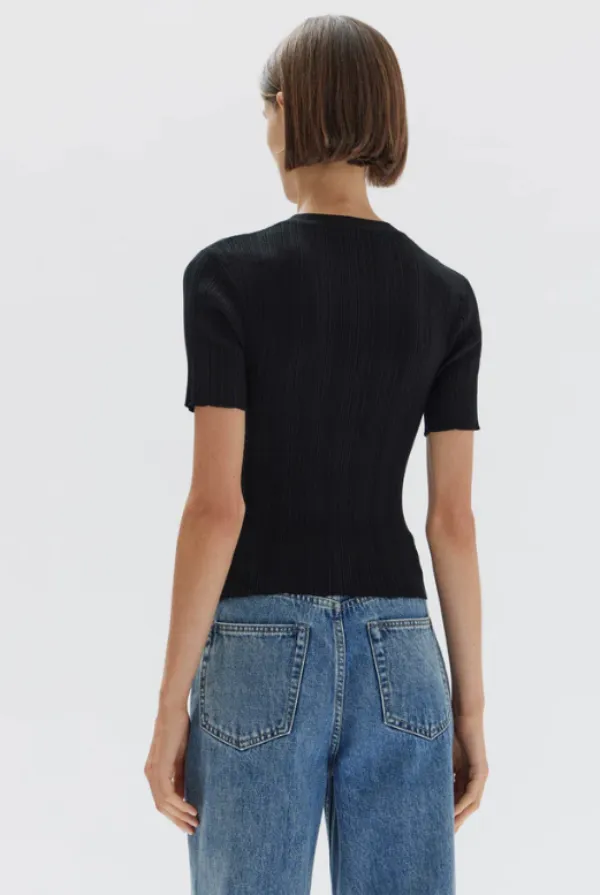 Vienna Knit Tee Black