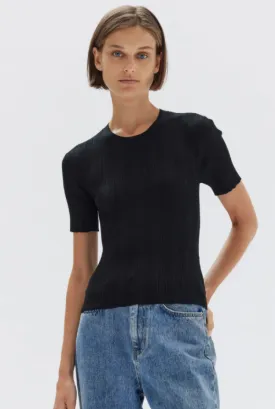Vienna Knit Tee Black