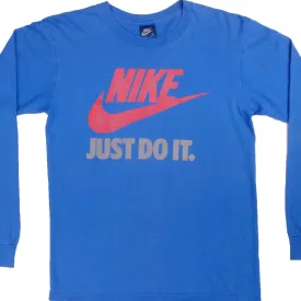 VINTAGE NIKE JUST DO IT LONG SLEEVE TEE SHIRT 1984-1987 SIZE SMALL MADE IN USA