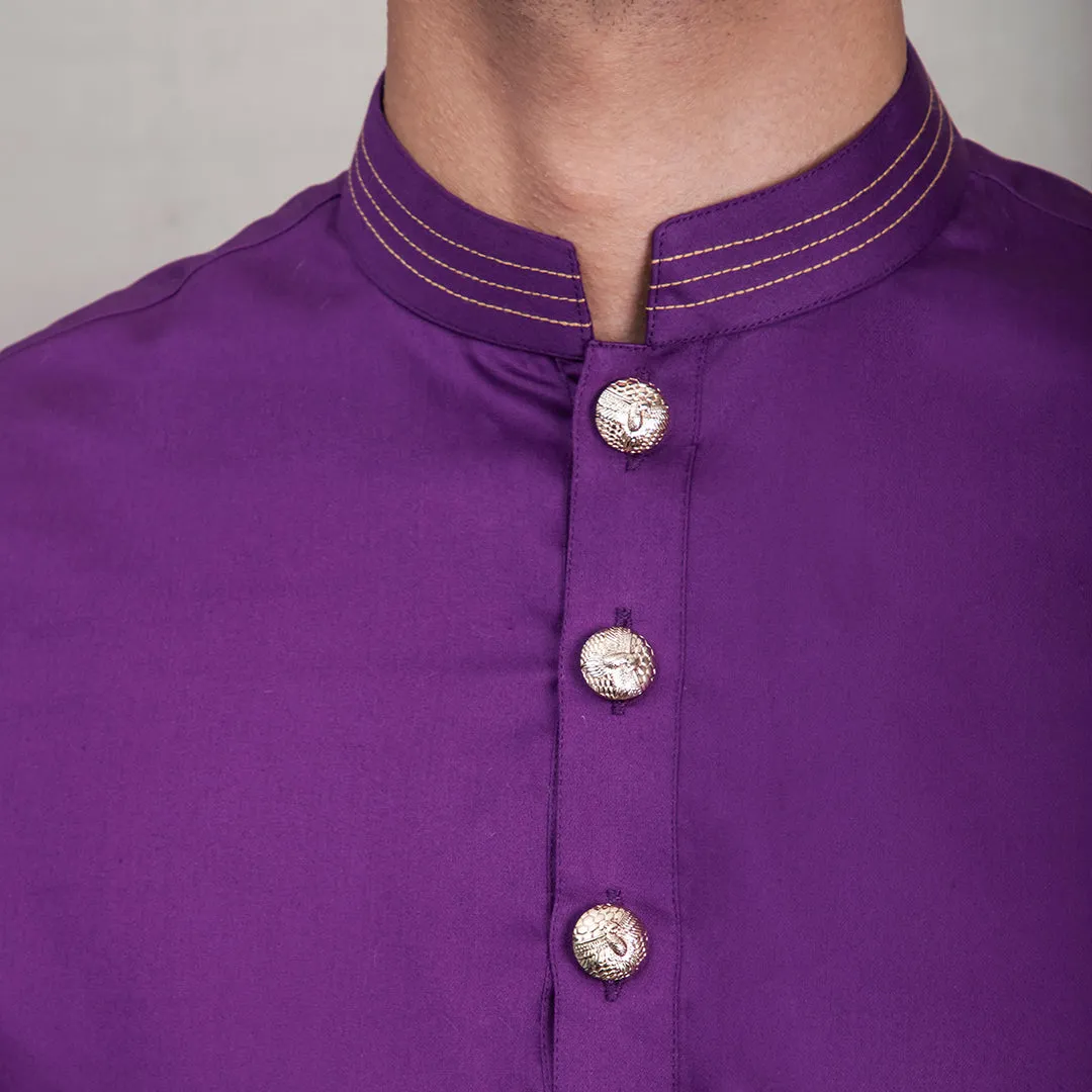 Violaceous Cotton Kurta