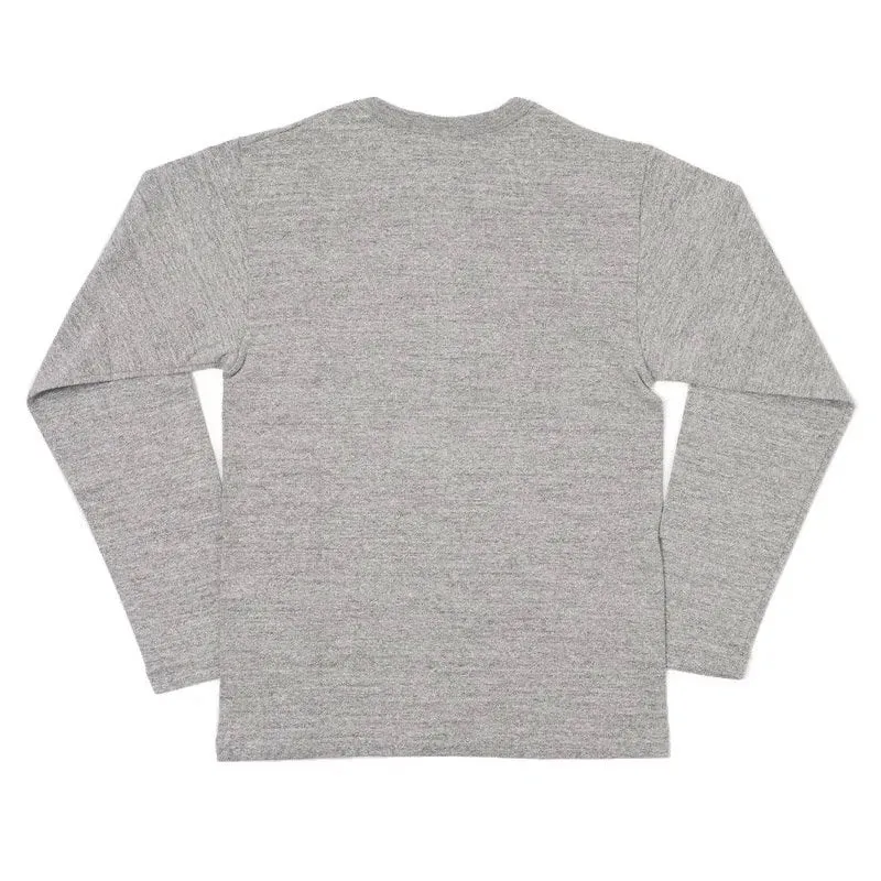 WAREHOUSE & CO.  Lot 5907 Long Sleeve Henley Neck - Heather Grey
