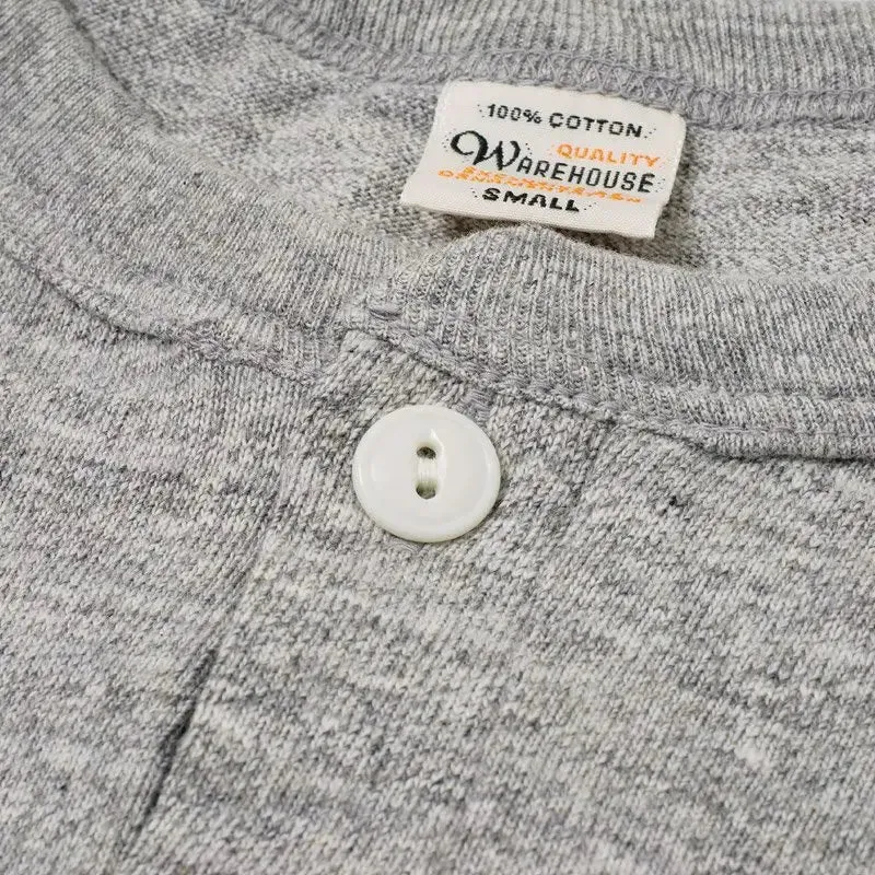 WAREHOUSE & CO.  Lot 5907 Long Sleeve Henley Neck - Heather Grey