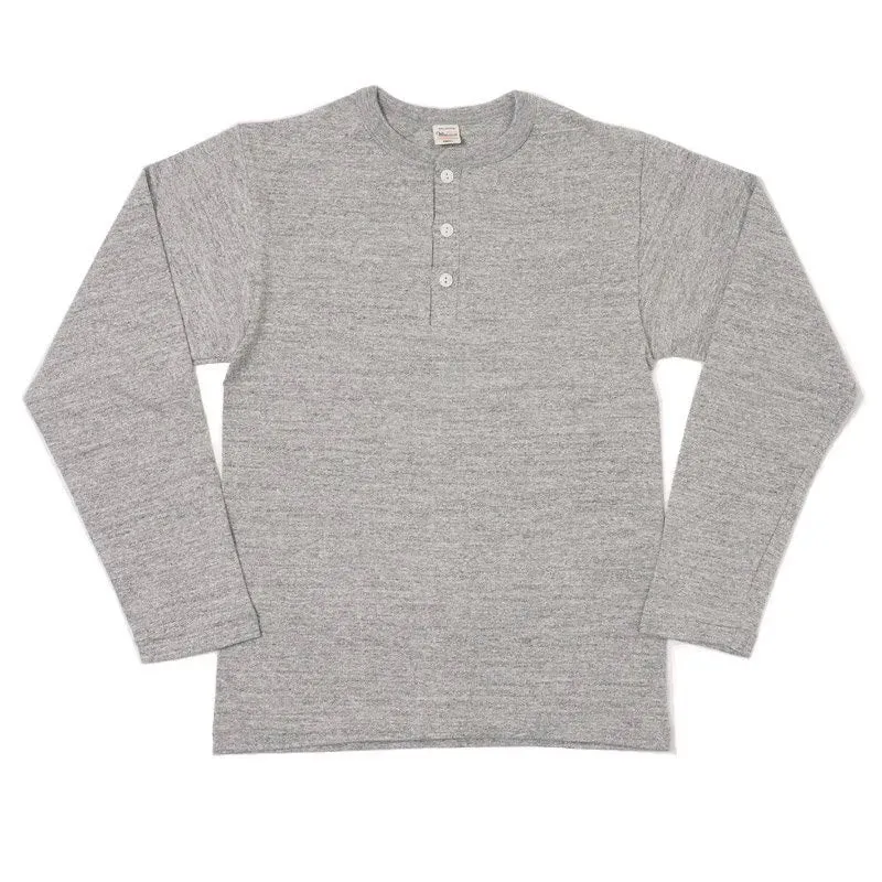 WAREHOUSE & CO.  Lot 5907 Long Sleeve Henley Neck - Heather Grey
