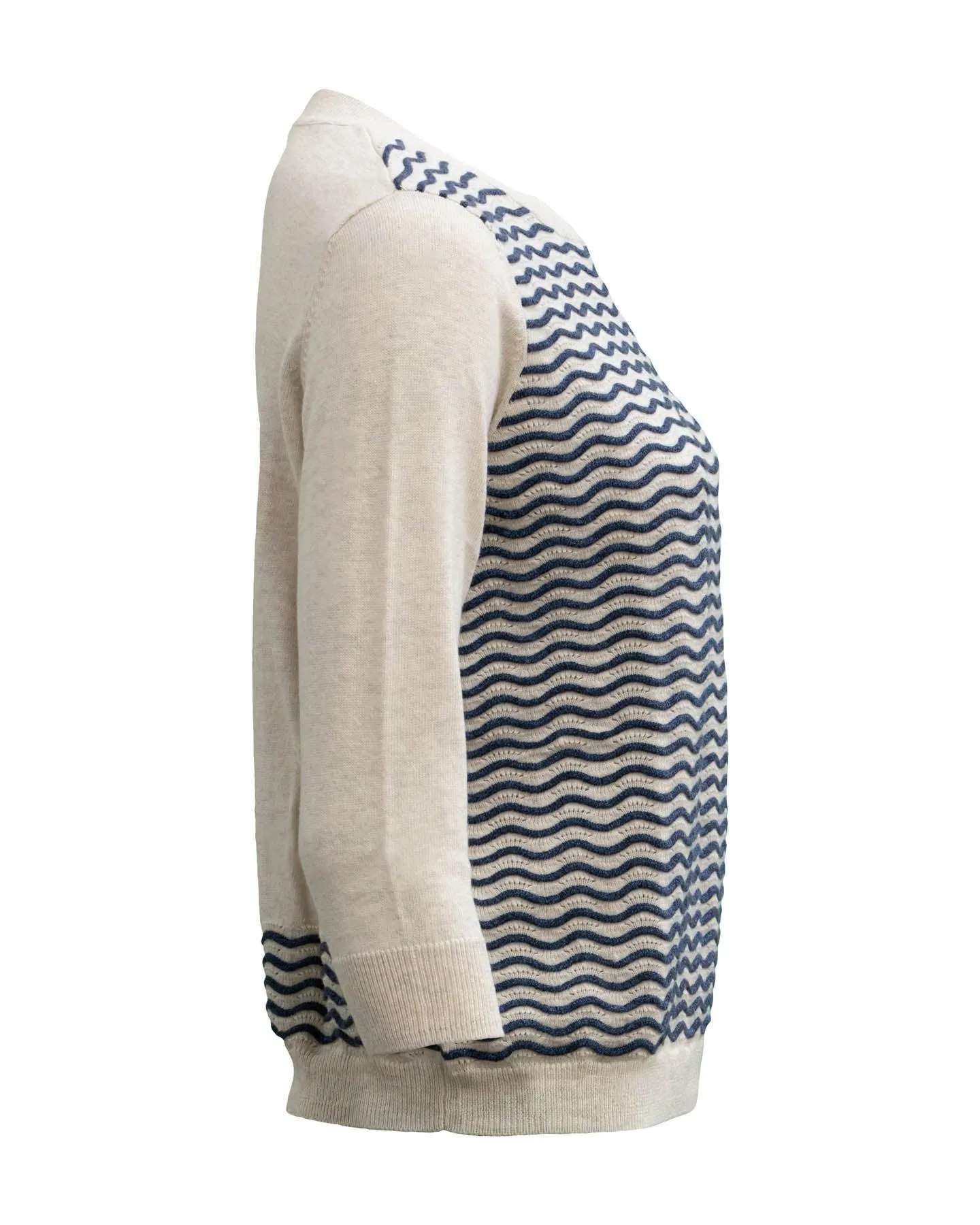Wavy Stitch Crew Pull Over