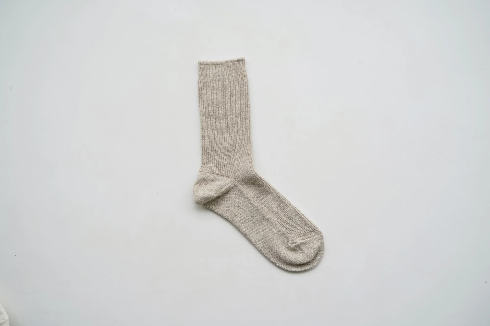 Wool Cashmere Ribbed Socks