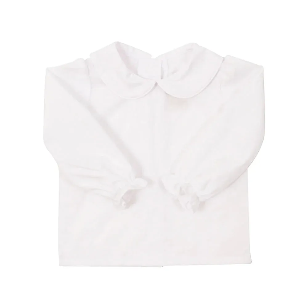 Worth Avenue White Maude's Peter Pan Collar Shirt - Woven LS